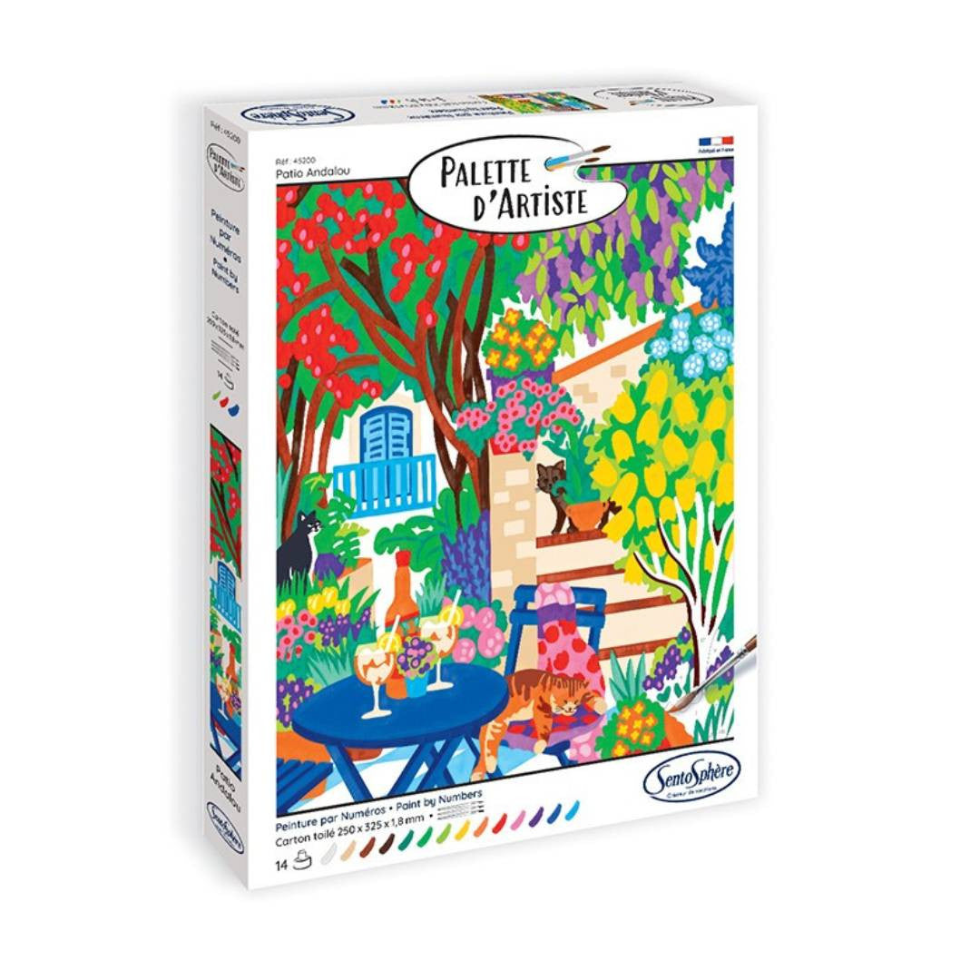 Sentosphère - PALETTE D'ARTISTE - Patio Andalou (Peinture par numéros)