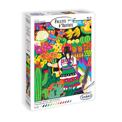 Sentosphère - PALETTE D'ARTISTE - Marché Mexicain (peinture par numéros)