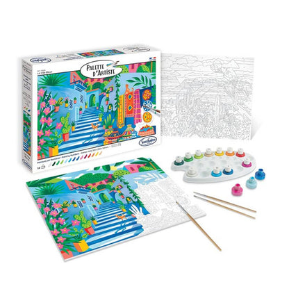 Sentosphère - PALETTE D'ARTISTE - La Ville Bleue (peinture par numéros)