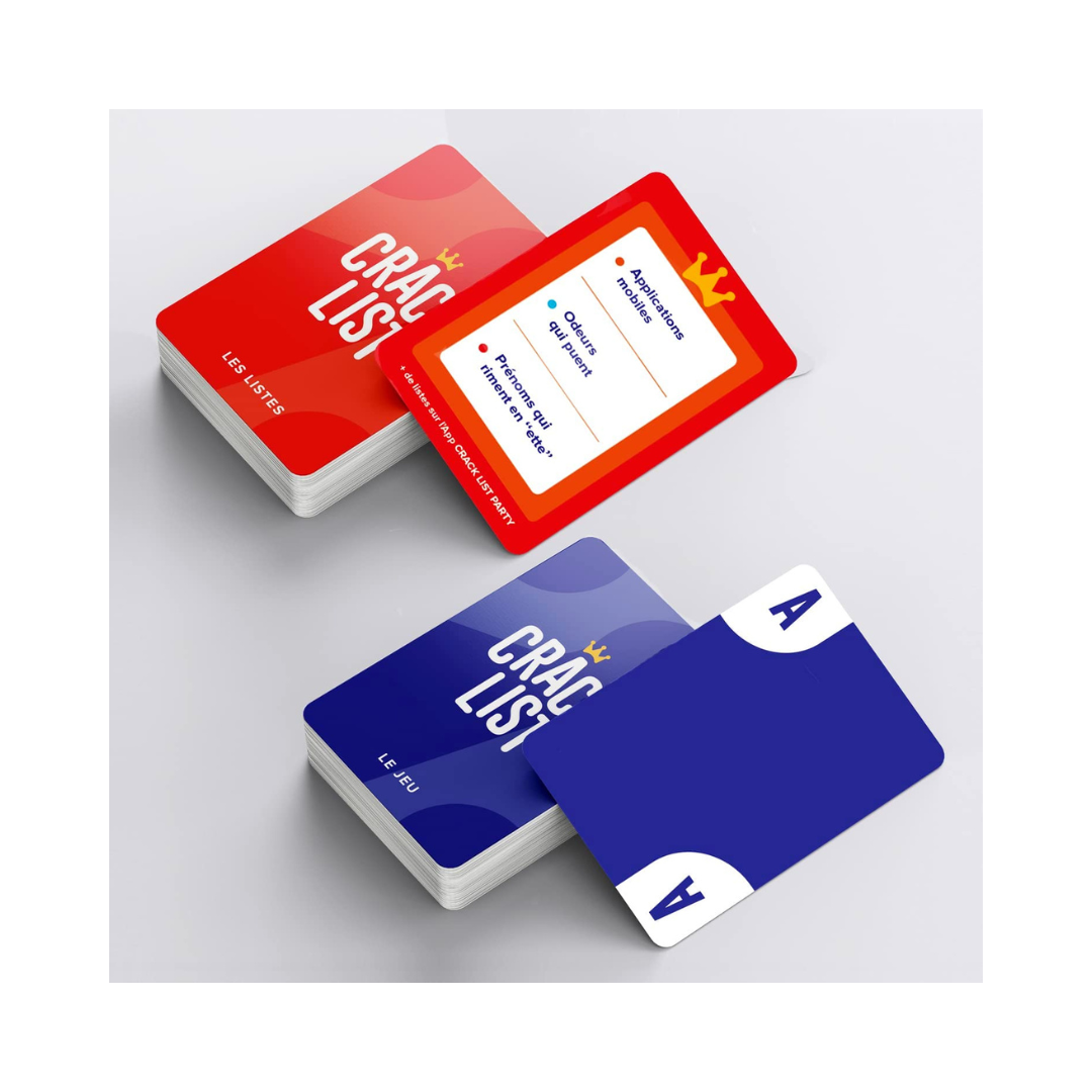 Yaqua Studio - Crack List - Jeu du Petit bac - Jeu de Cartes - Jeu d'ambiance