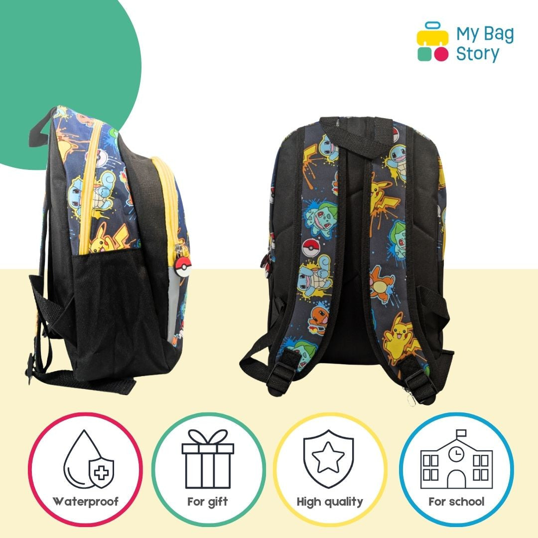 Mybagstory - Sac à dos Pokémon 2 compartiments zippés (Coloré)