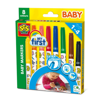 SES Creative - My first – Marqueurs Bébé 8 couleurs