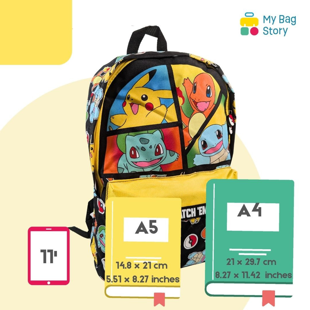 Mybagstory - Grand sac à dos Pokémon 42 cm – Pikachu et amis