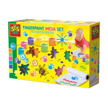 SES Creative - Peinture au doigt méga set 6 couleurs x 110ml