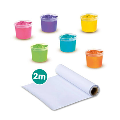 SES Creative - Peinture au doigt méga set 6 couleurs x 110ml