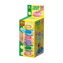 SES Creative - Peinture au doigt pastel 6 couleurs x 45ml