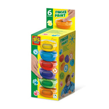 SES Creative - Peinture au doigt 6 couleurs x 45ml