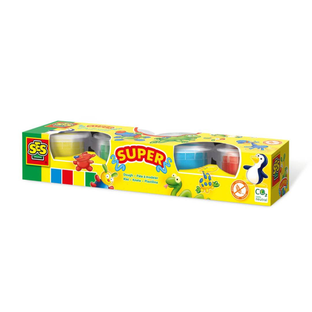 SES Creative - Pâte à modeler Super 4x90gr