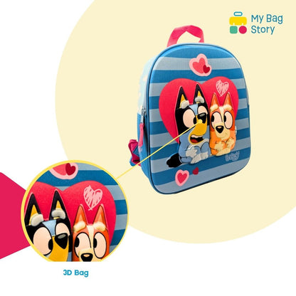Mybagstory - Sac à dos Bluey 3D (Bleu Rose)