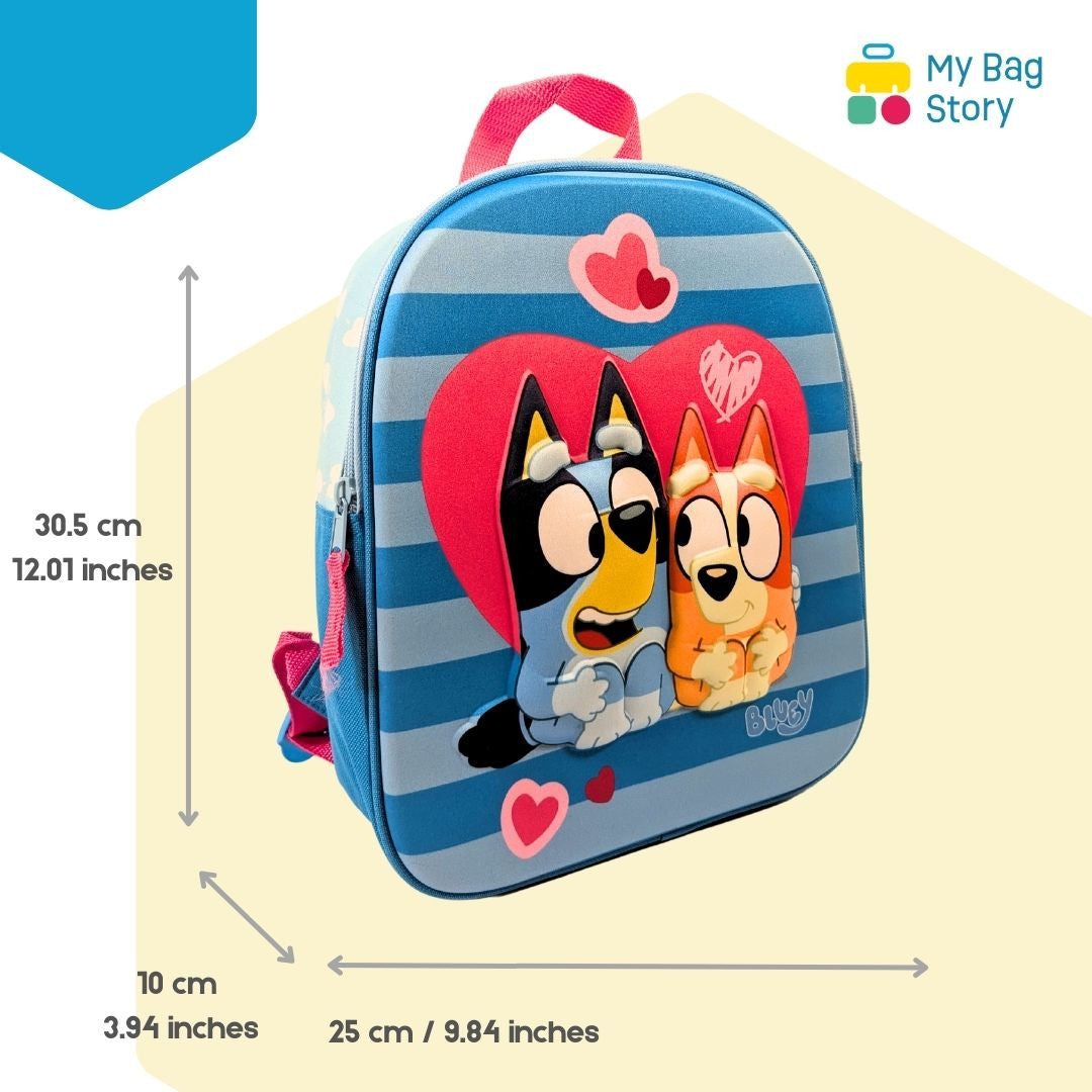 Mybagstory - Sac à dos Bluey 3D (Bleu Rose)