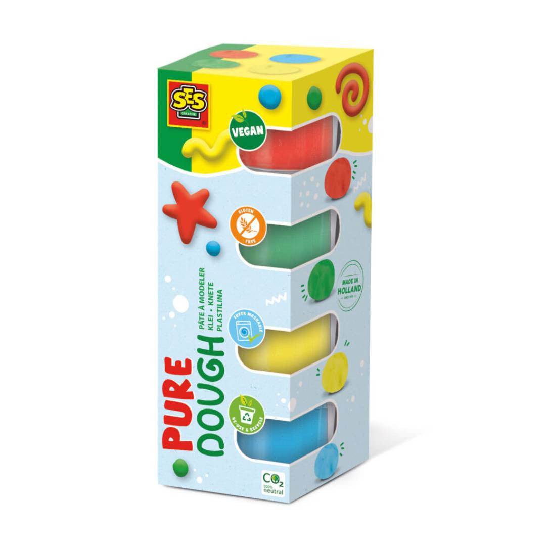 SES Creative - Pâte à modeler Feel good – Pure (4x90gr)