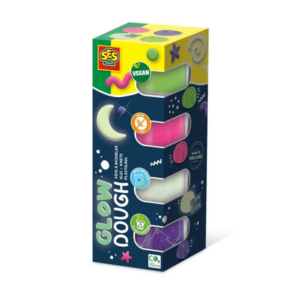 SES Creative - Pâte à modeler Feel good – Phosphorescent (4x90gr)
