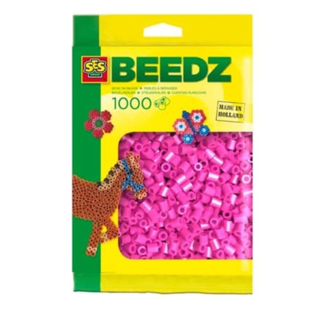 SES Creative - 1000 Perles à repasser (Rose Néon)