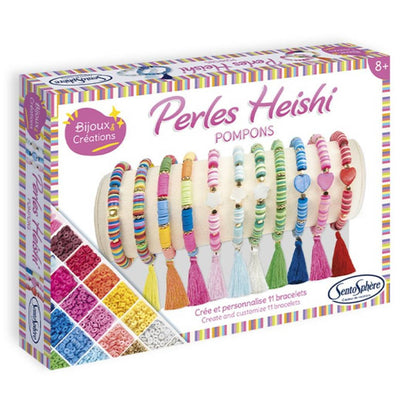 Sentosphère - Bracelets Perles Heishi - Pompons