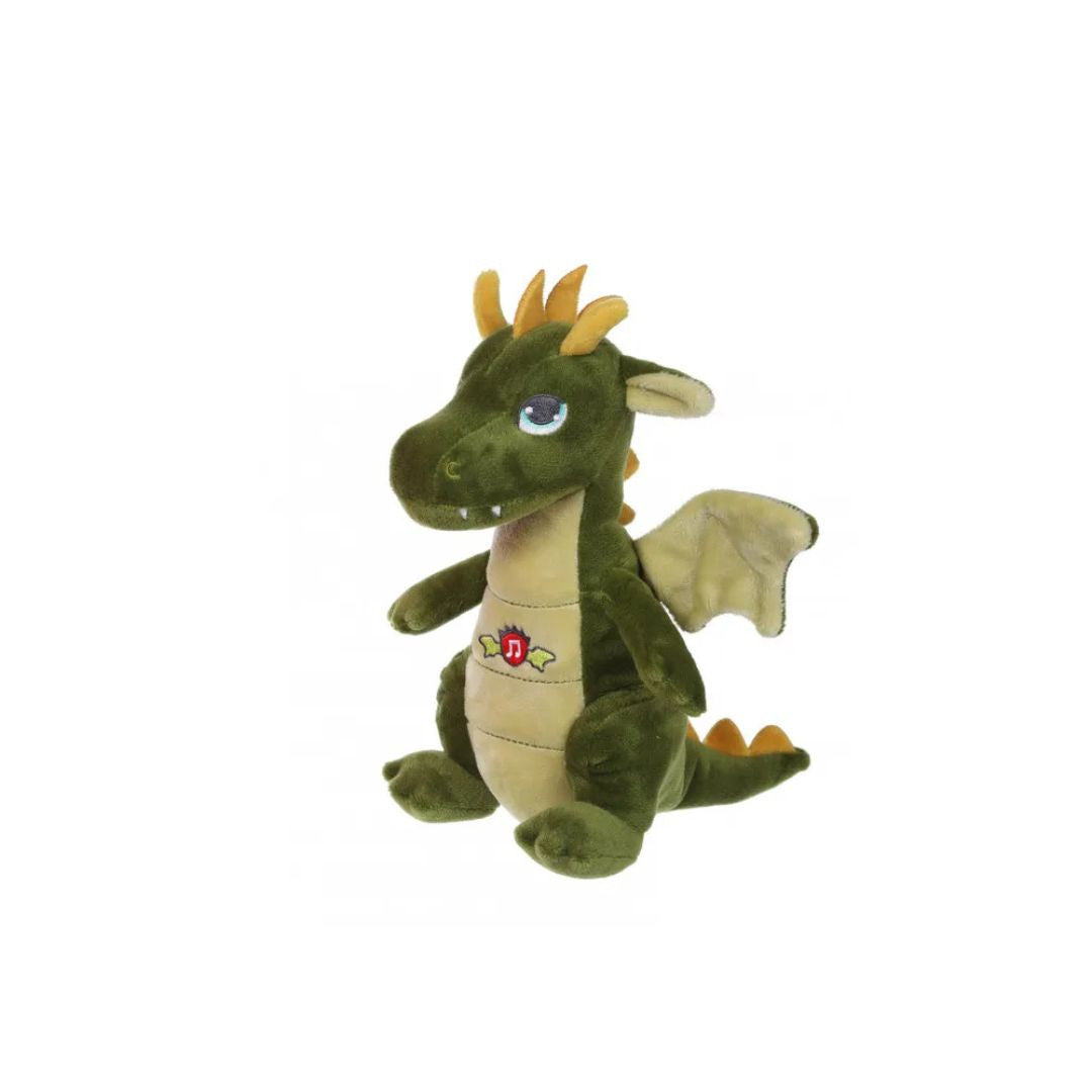 Gipsy Toys - Dragon sonore 20 cm Vert - Peluche pour Enfant