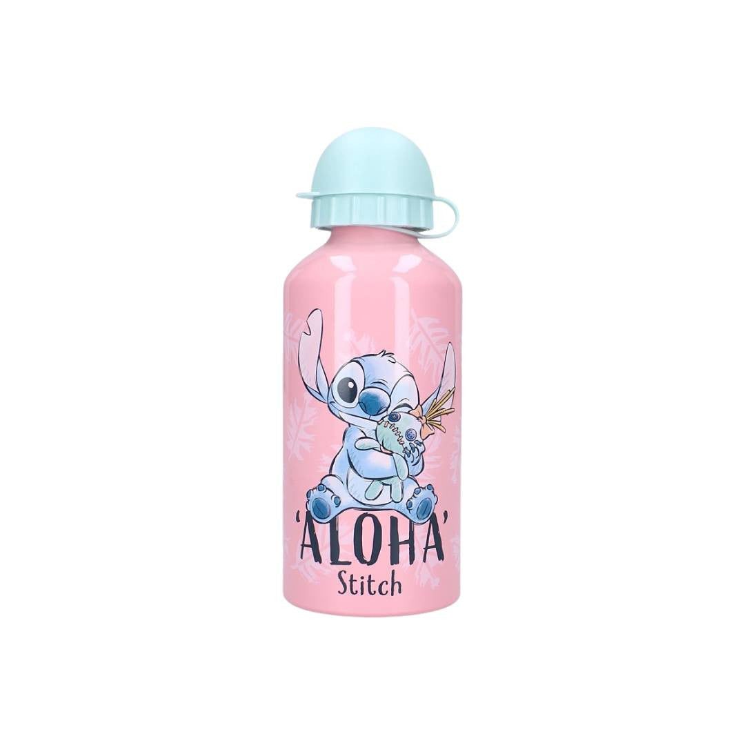 Gourde Aluminium Stitch - 19cm - 500 ml - Rose/Bleu