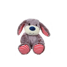 Gipsy Toys - Peluche Les Marinières 24 cm Chien Marron Rayures Rouges