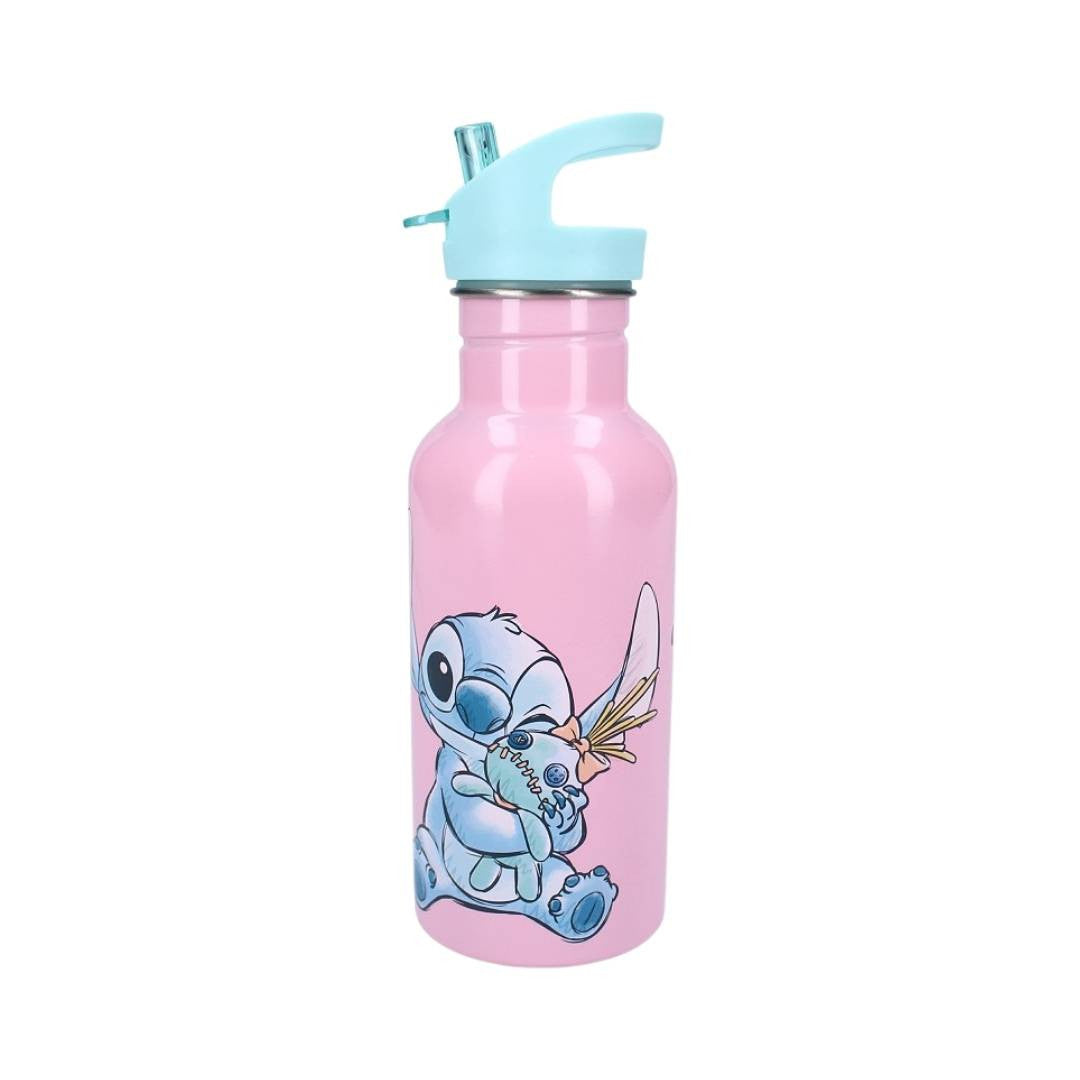 Gourde Stitch - Acier inoxidable - 500ml - 22 cm - Rose/Bleu