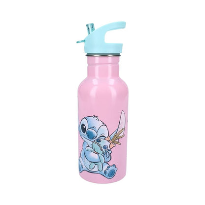 Gourde Stitch - Acier inoxidable - 500ml - 22 cm - Rose/Bleu